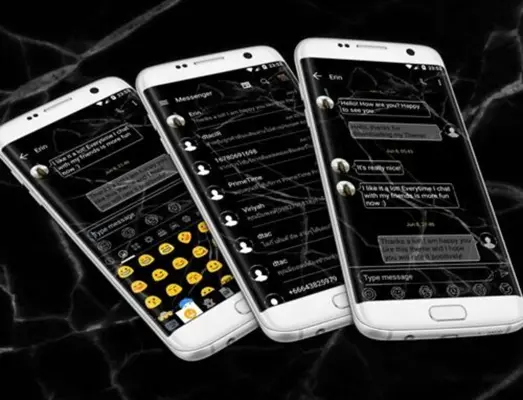 SMS Messages MarbleBlack Theme android App screenshot 0