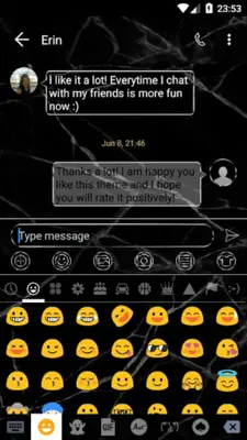 SMS Messages MarbleBlack Theme android App screenshot 3