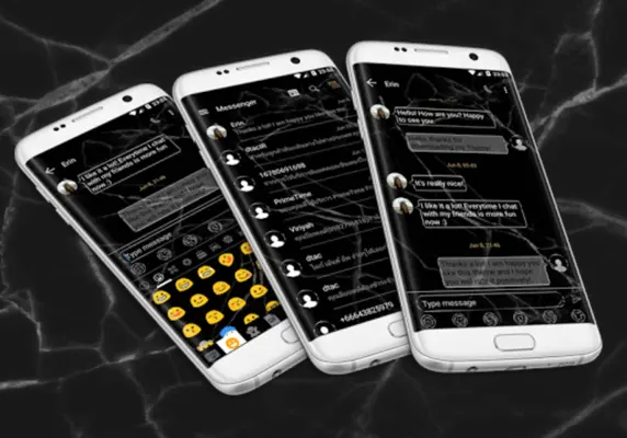 SMS Messages MarbleBlack Theme android App screenshot 6